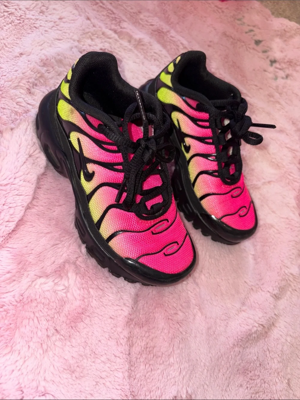 Toddler Gradient Pink to Yellow Athletic Sneakers